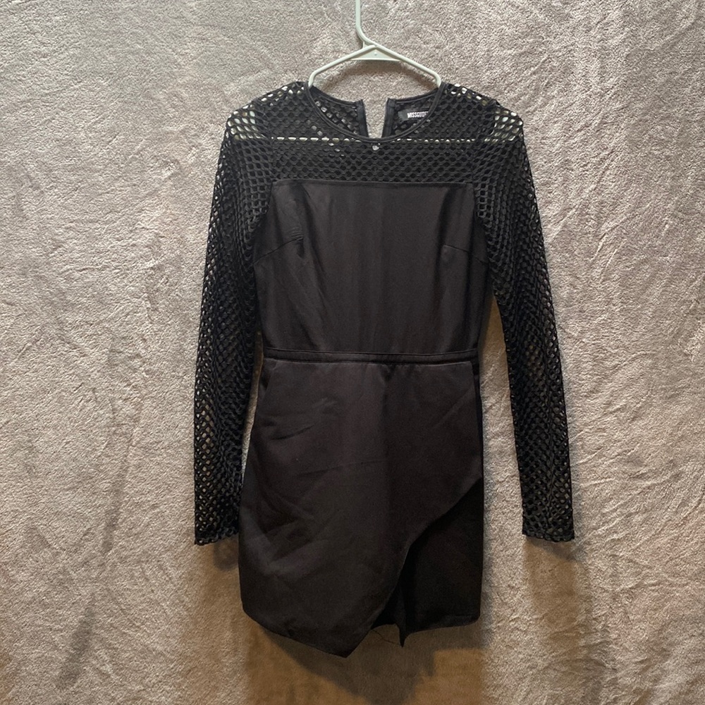 Black Partial Mesh Missguided XS Romper, Flirty, Fun